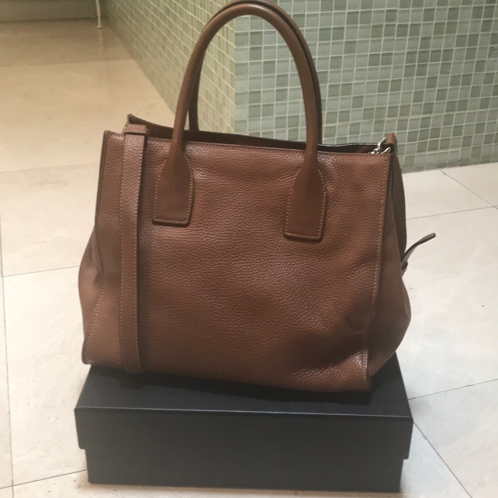 Prada Brown Leather Crossbody Handbag - Picture 2 of 8